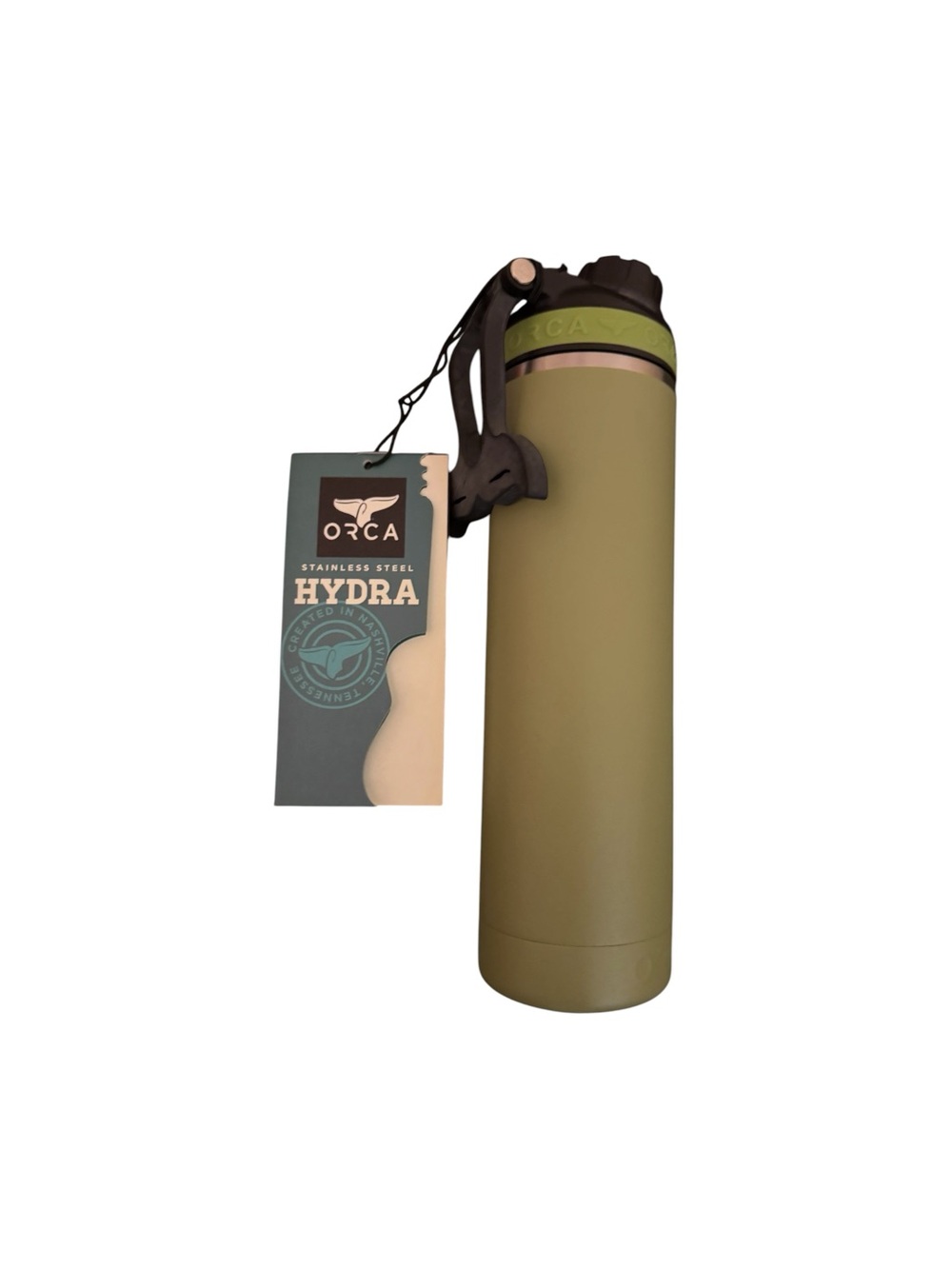 ORCA Hydra 22oz Stainless Steel Water Bottle - Olive Green NWT